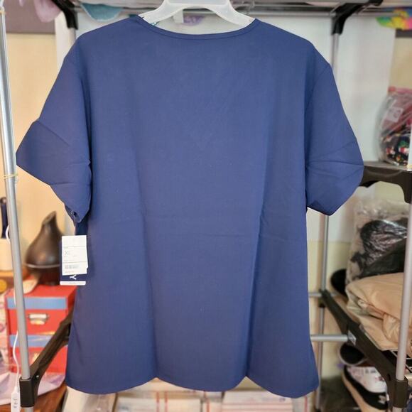 Jockey Scrub Top Unisex SS Navy - Size XL NWT - Picture 3 of 5